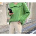 2020 new French collar loose pullover sweater